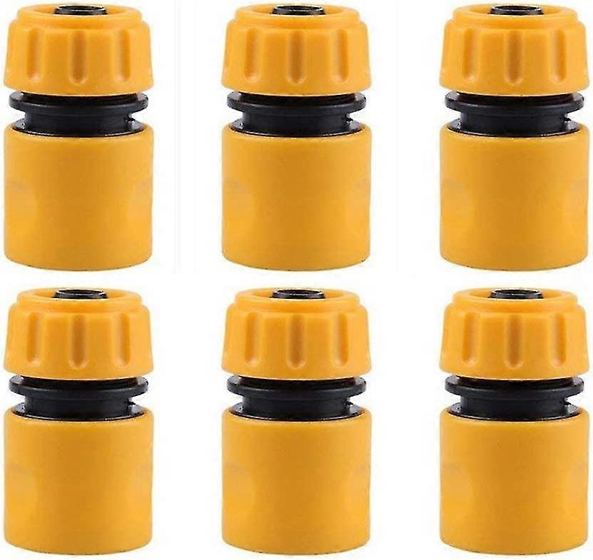 6 Pack Hose End Quick Connect Fitting 1/2" Hose Pipe Quick Connector