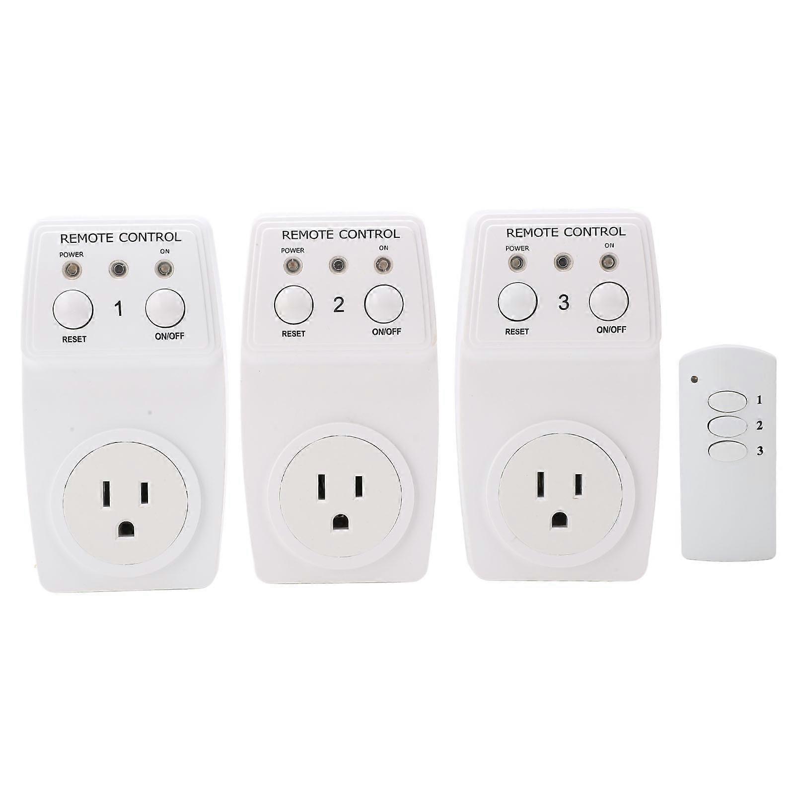 Remote Control Switch Socket Intelligent ABS Wireless for High Power Supply Device US Plug 120V NO.4545