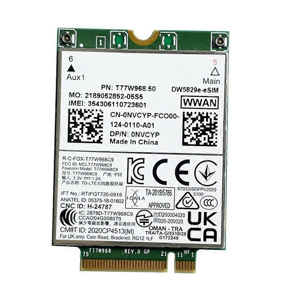 T77W968.50 DW5829e-ESIM M.2 Module modem Cat9 450Mbps TDD-LTE 4G Module pour 7320 7330 7520 7530
