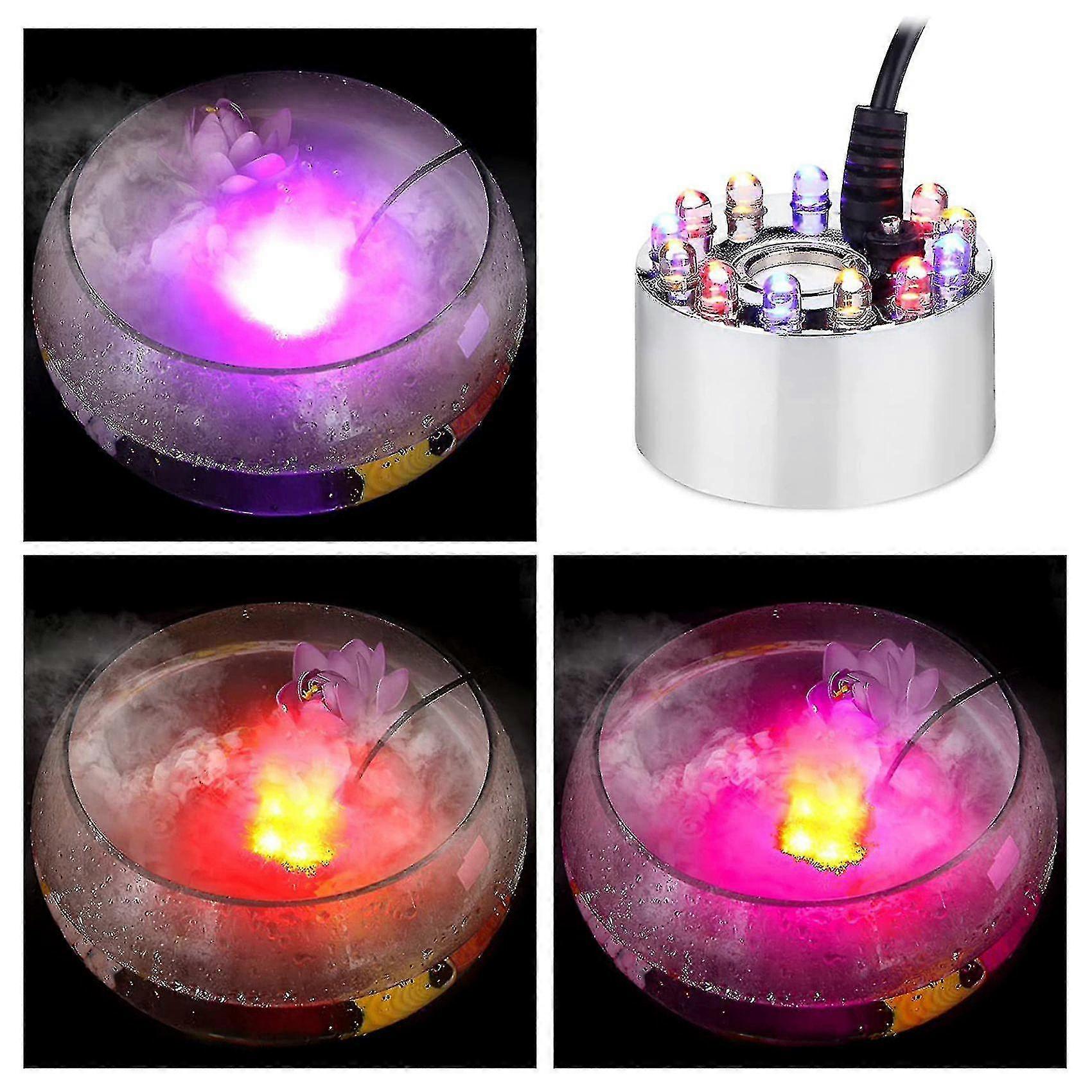 12 Led Ultrasonic Mist Maker Fountain Pond R New