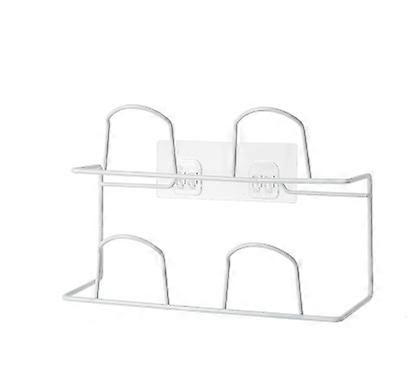 ZK-Iron Wall Mounted Shoe Rack Hanging Shoe Rack Towel Rack Hanger Bathroom Slippers Drain Storage Rack Storage Rack (Black)
