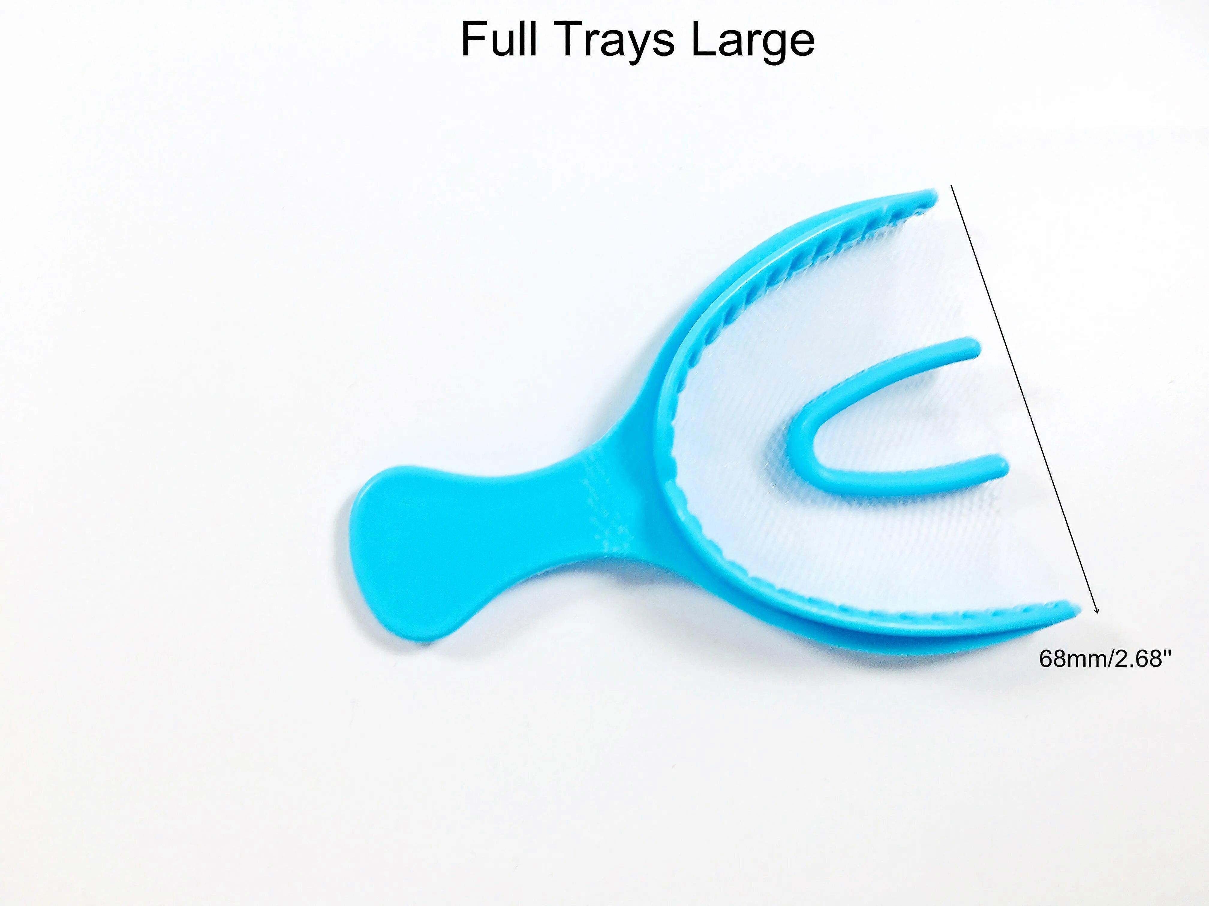 歯科用使い捨て印象キット口トレイ、ネットバイトトレイ付きフルアーチブルーカラー