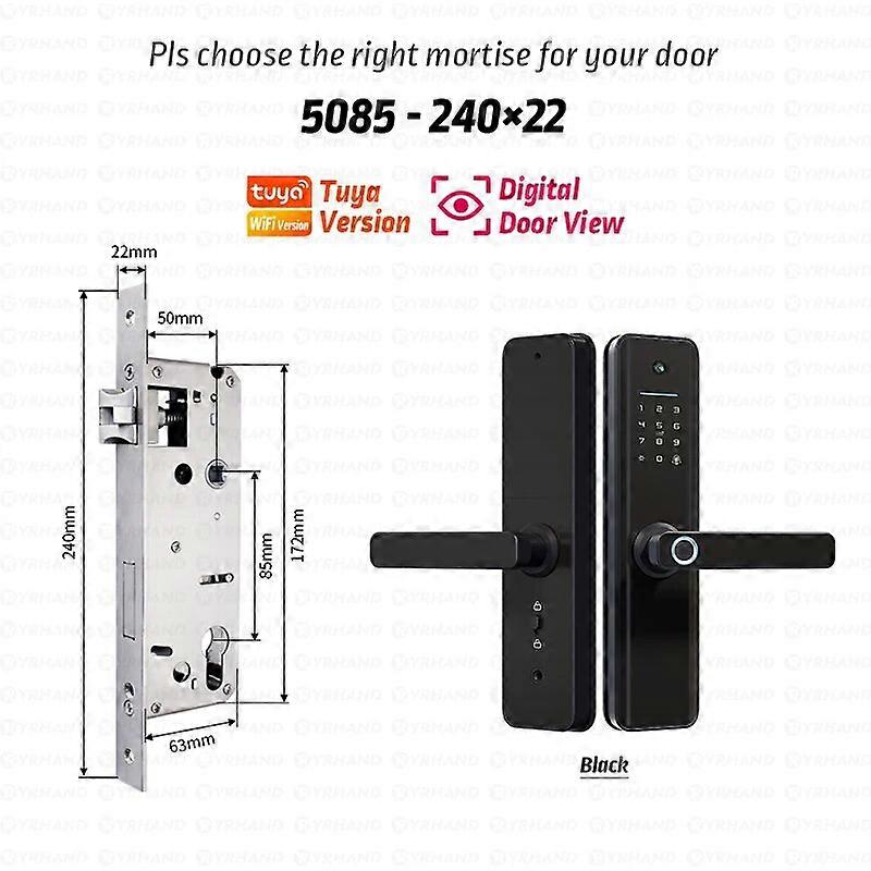 Tuya wifi Smart fechadura peephole waterproof eletronica biometria Digital Electronic fingerprint Tuya Smart Door lock