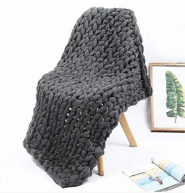 8 Cm Large Chunky Knitted Thick , Yarn Woolen Throw Sofa