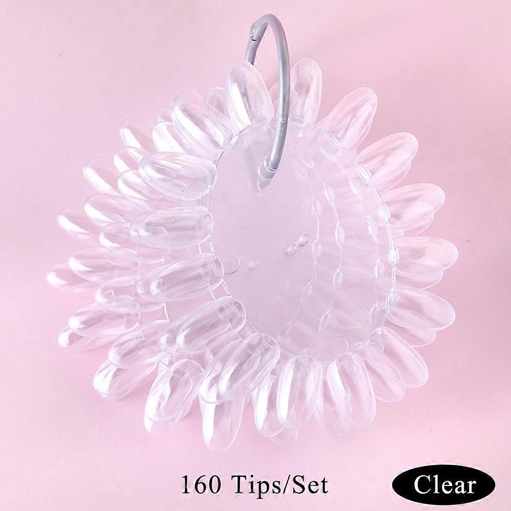 160PC Profissional Oval Gel Display Manikürebrett Falso Ongles Affichage