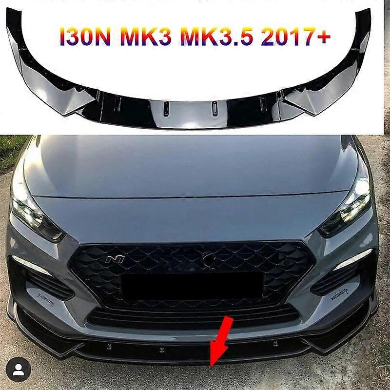 2017 To 2020 + For Hyundai I30N MK3 MK3.5 Hatchback Front Bumper Spoiler Diffuser Lip Lower Chin Splitter Guard protector Kit