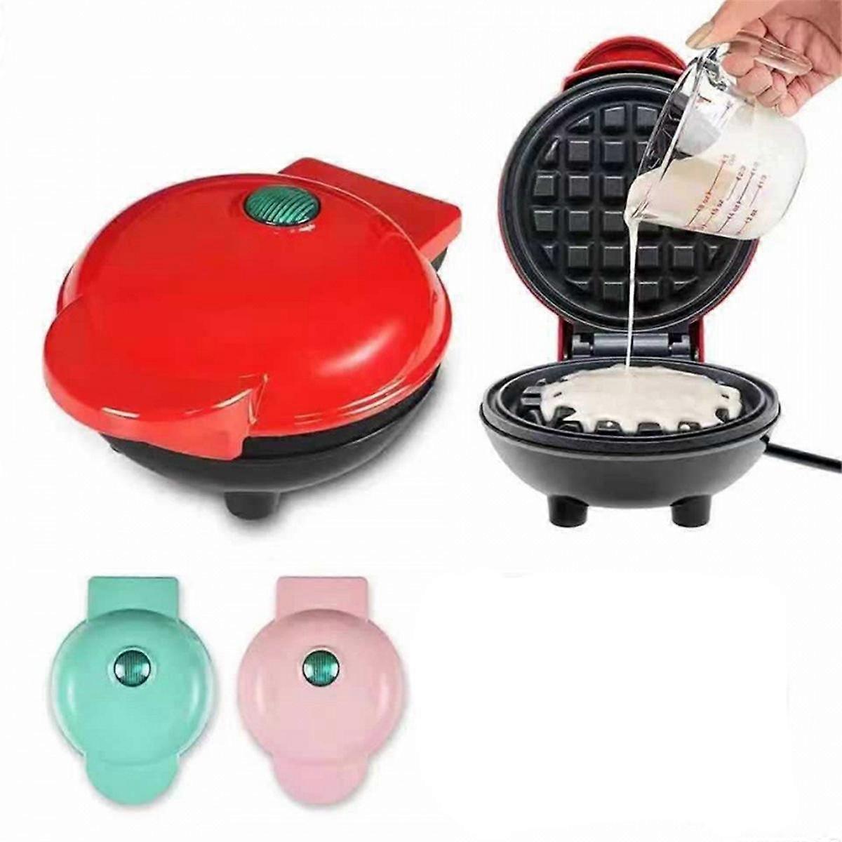 Mini gaufrier antiadhésif électrique de 4,5 pouces, sandwich au design compact, œufs, facile à nettoyer vert EU P