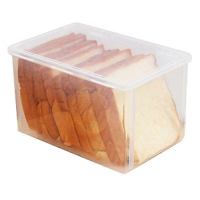 Household Bread Toast Storage Box Refrigerator Transparent Food Storage Box With Lid Kitchen Large Capacity
