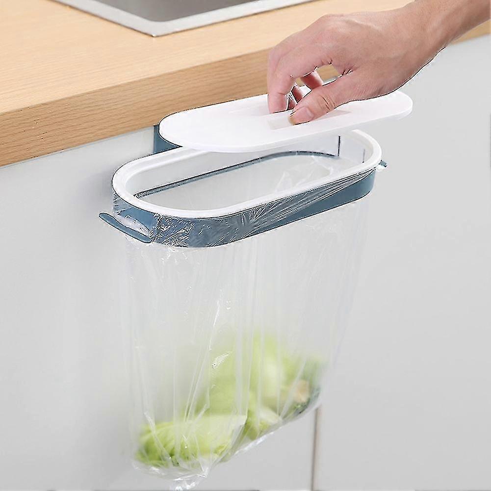 Portable Plastic Garbage Hanging Bag Kitchen Trash Storage Rack-c