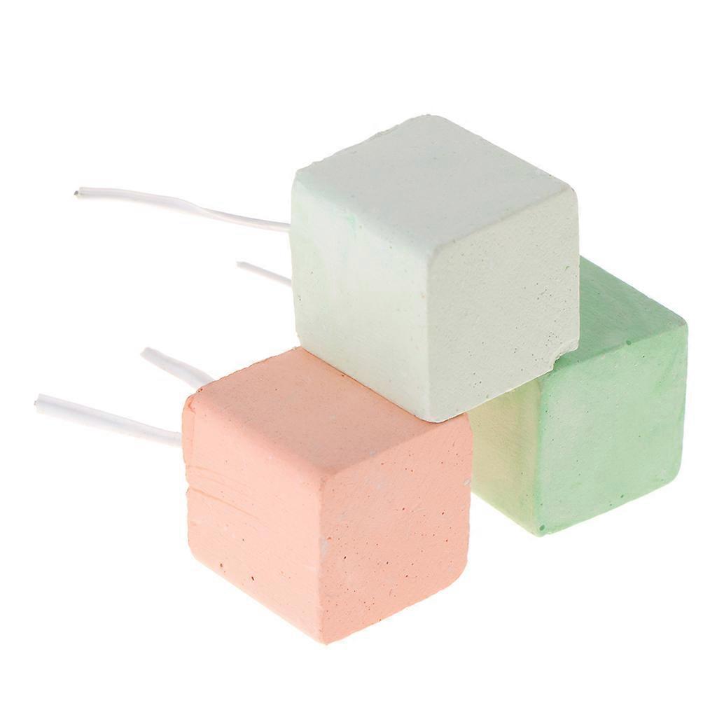 Natural Hamster Chew Toy Rabbit Cube Grinding Teeth Stone for Small Pet Animals