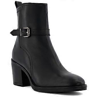 Dune Prance Leather Women's Black Boots