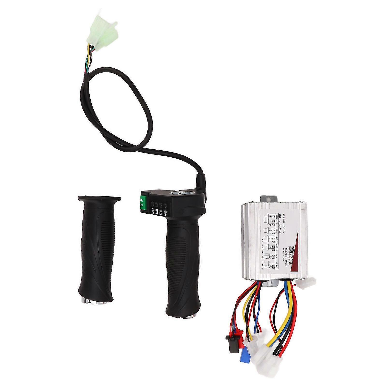 36V 500W con controller motore a spazzole, manopola dell'acceleratore e set di impugnature