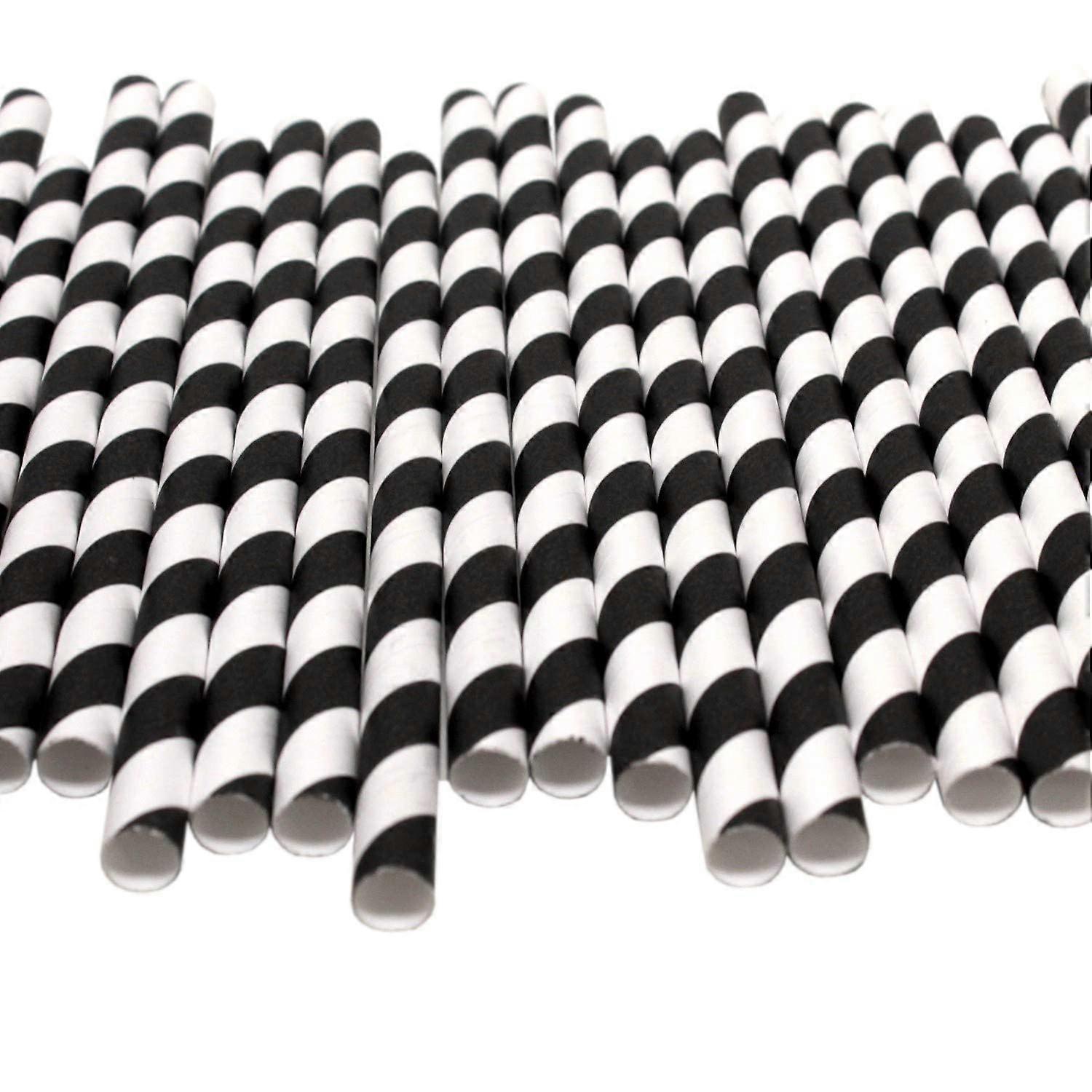 Paper Drinking Straws [200 Pack] 100% Biodegradable - Assorted Colors