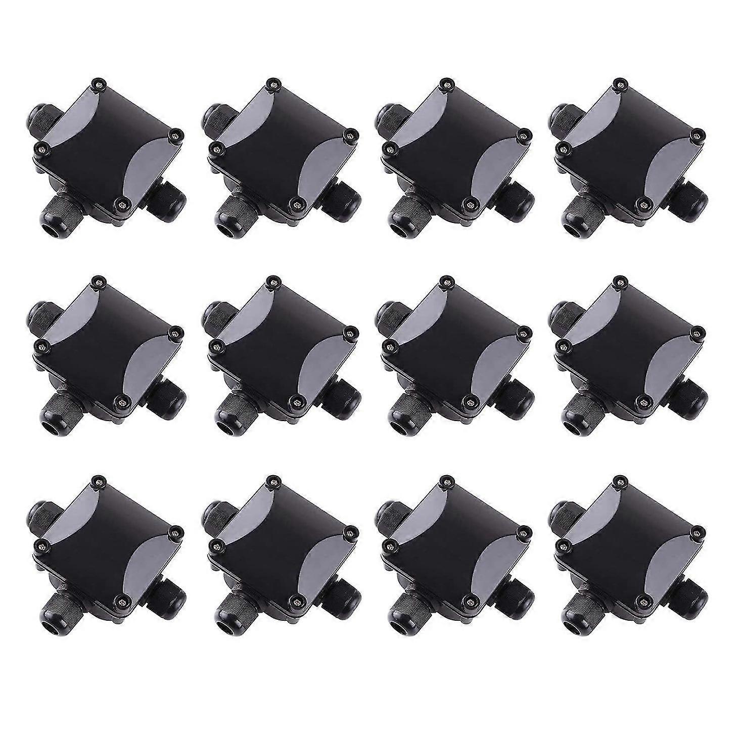 Box Waterproof Ip68 External Electrical Junction Box 3 Way Cable Connector Outdoor For 5.5mm-10.2mm