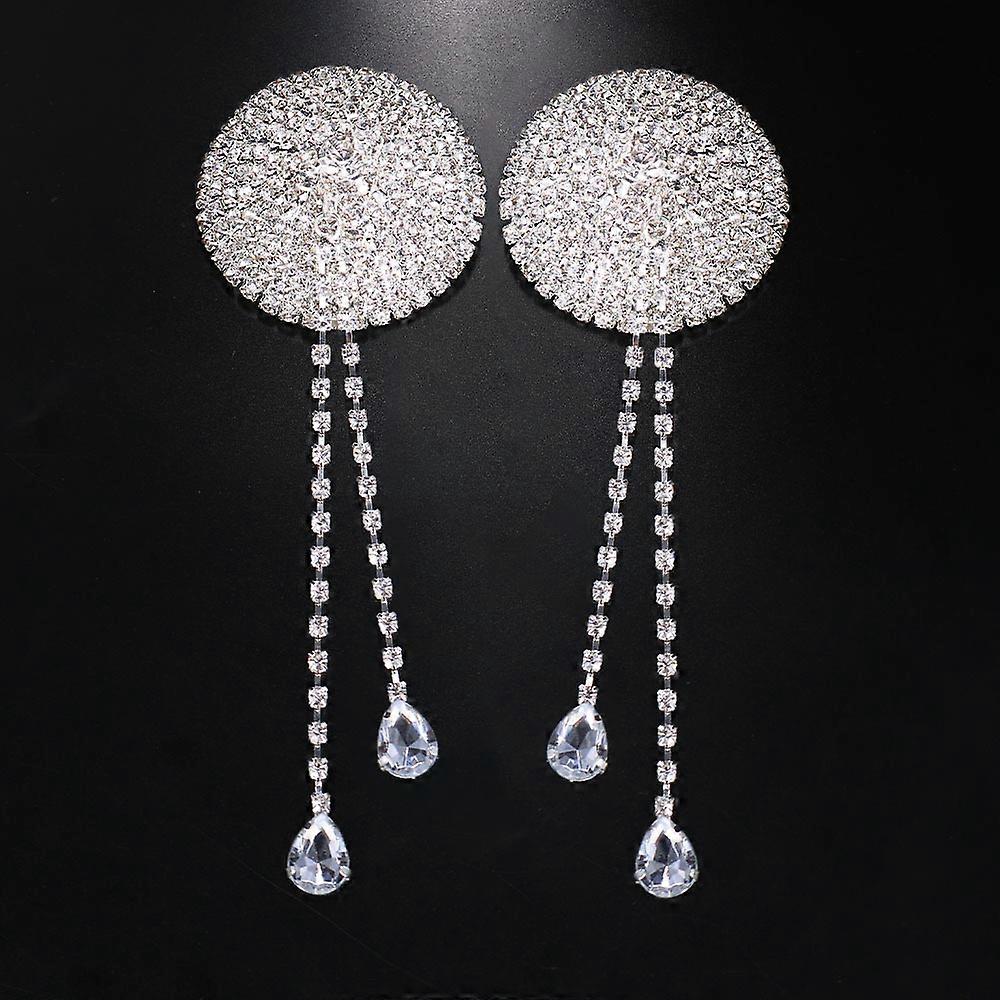Nipple Pasties Sticker- Chest Covers with Tassel Breast Patch Pad, Adhesive Invisible Bra