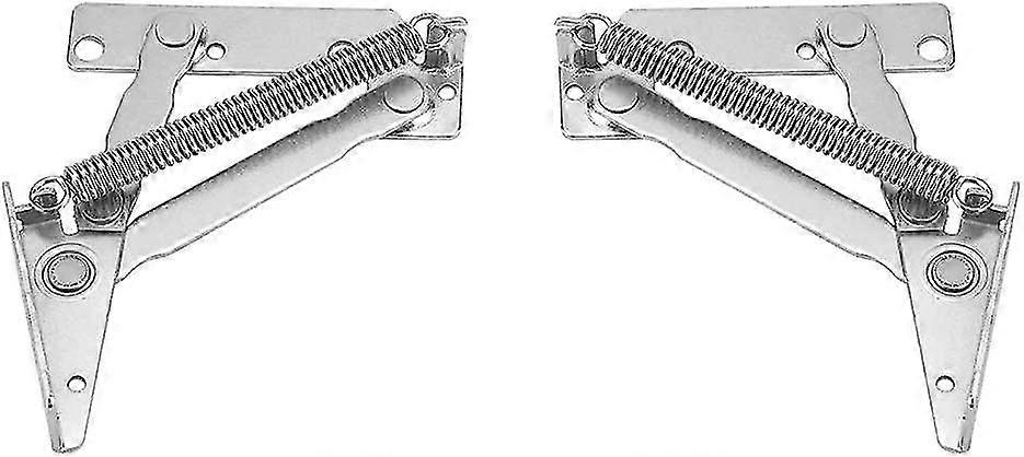 2 Pieces Cupboard Door Spring Hinge 80 Degree, Stainless Steel Lift-up Spring Hinge For Supporting