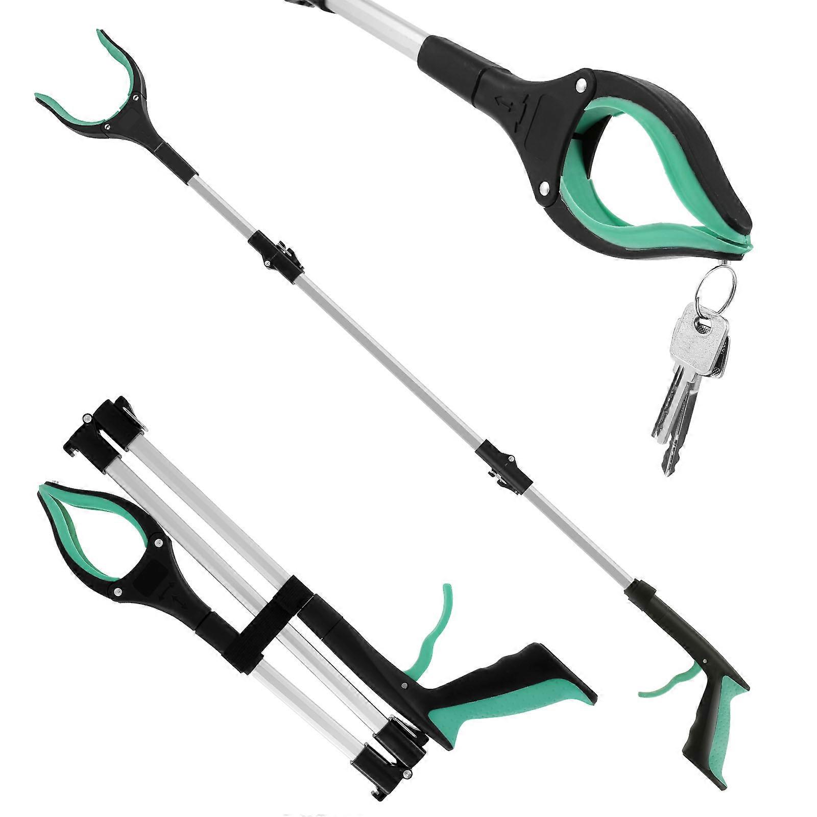 Foldable Gripper Extender Garbage Picker Gripper with 360 Rotating Clip Hand Tools Litter Reachers Pickers with Non-slip Jaws