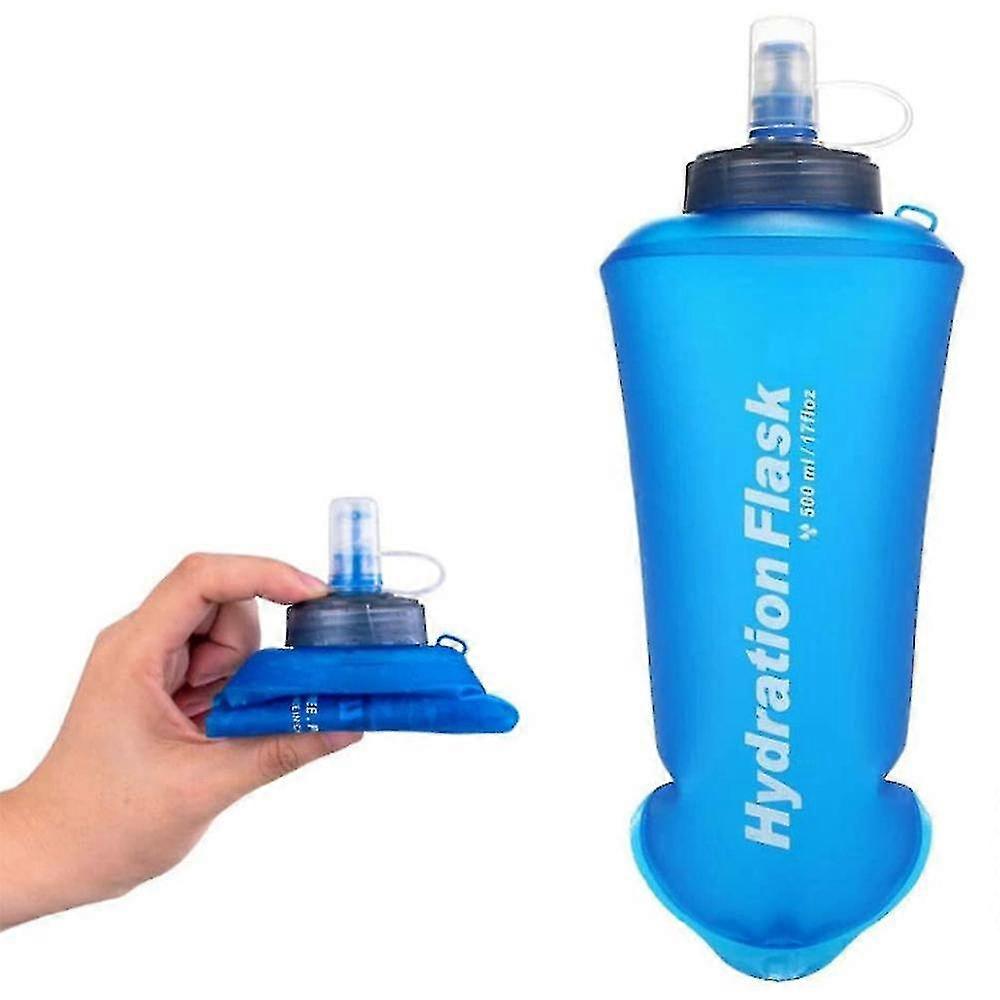Soft 500ml Hydration Flask,collapsible Water Bottles For Running Hiking Cycling Climbing