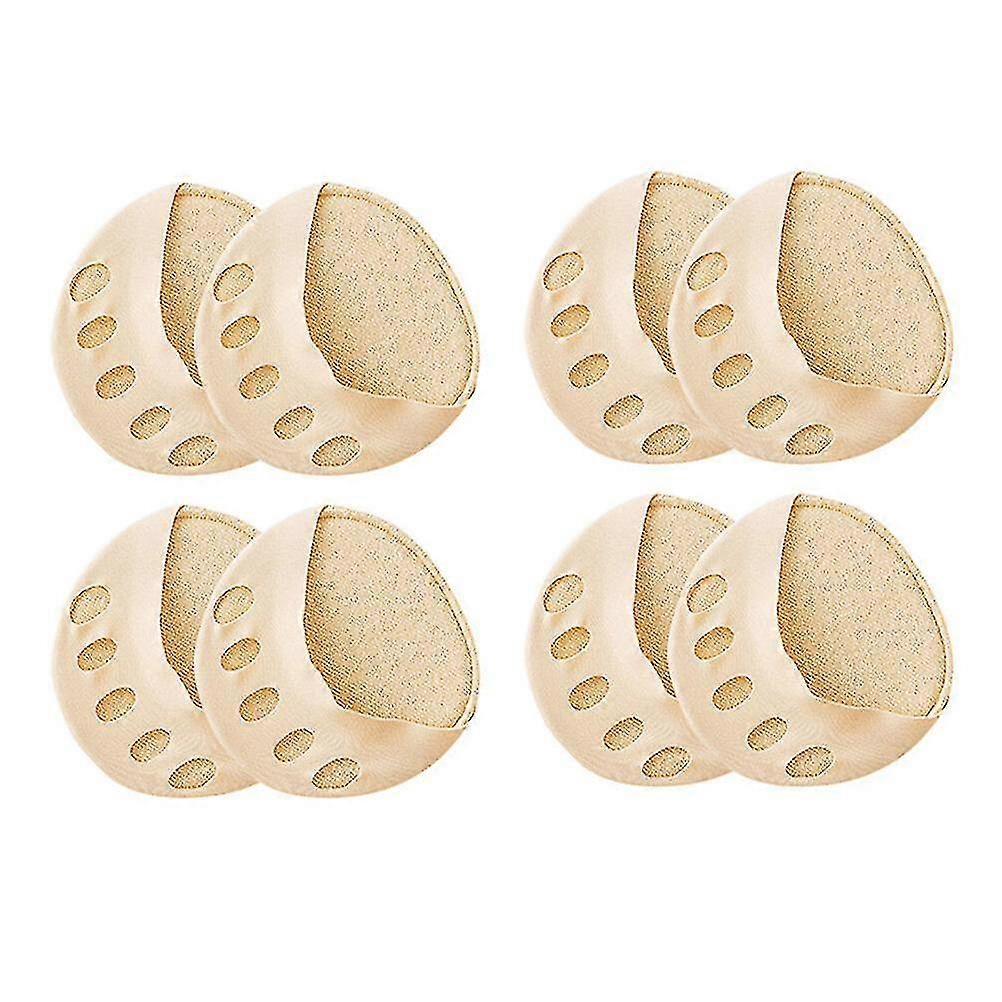 4pairs Women's Toe Topper Liner Socks, Toeless Half Socks, Toe Cover With Padding, Non-slip Invisible Toe Socks