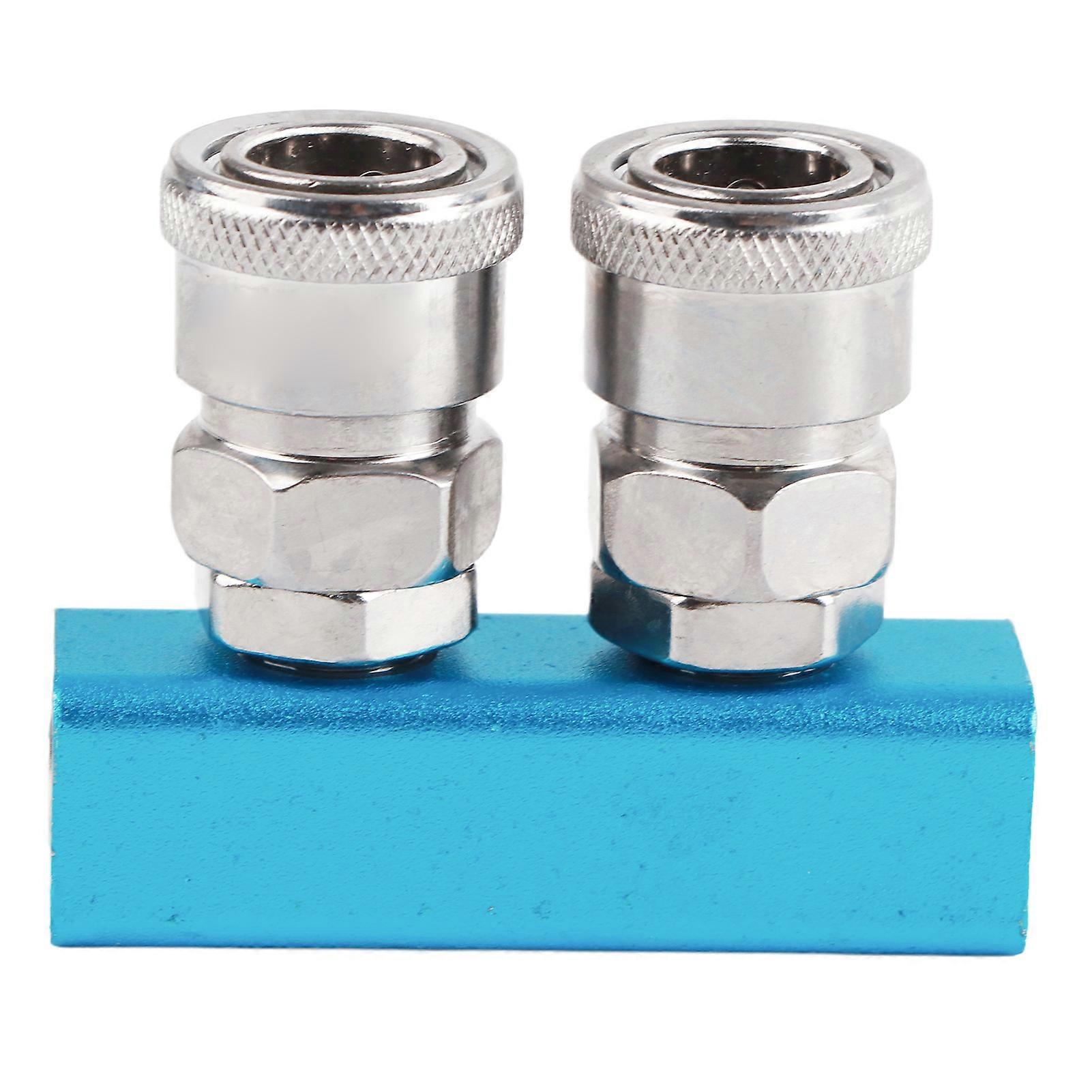 G1/4 Air Distribution Block Straight Air Hose Splitter Pneumatic Manifold with ConnectorSML-2