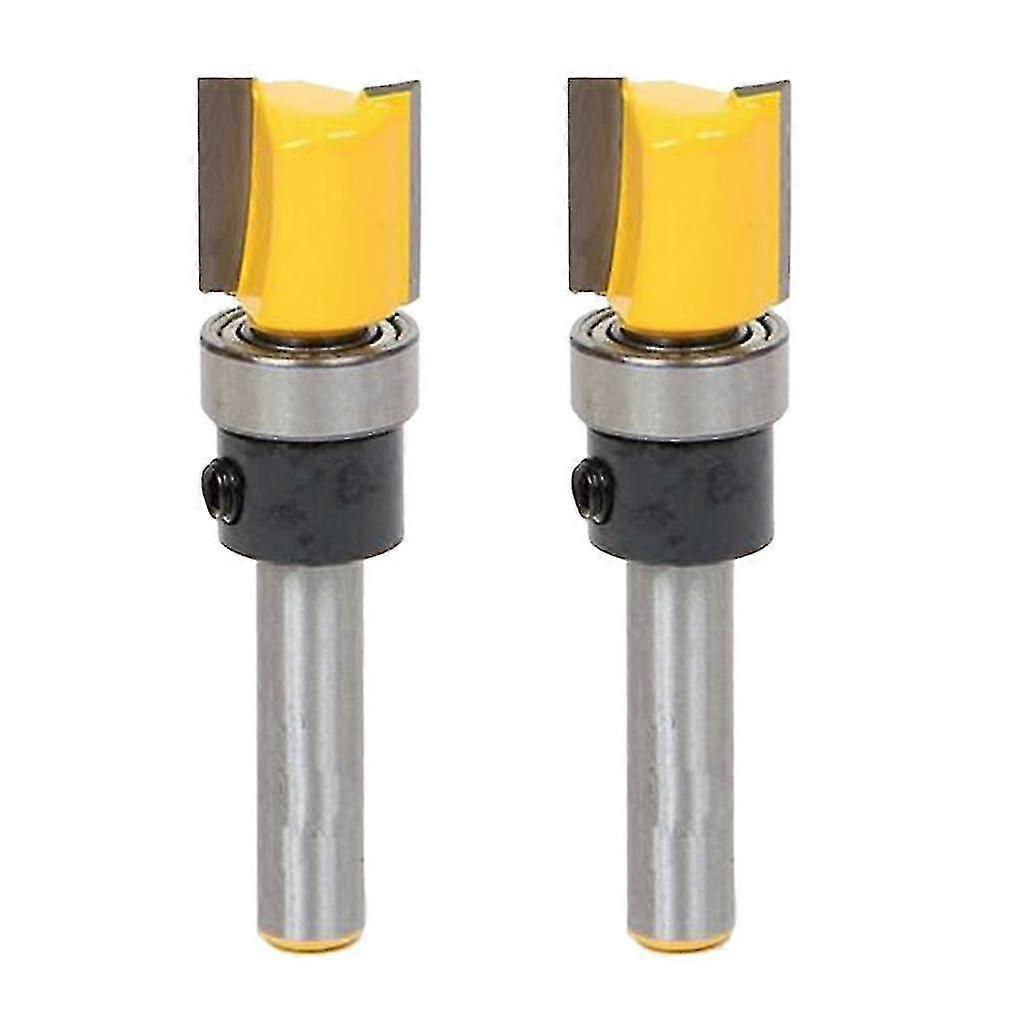 2 Pieces 1/4 Inch Shank Straight Router Bit Wood Milling Cutter Tool-b