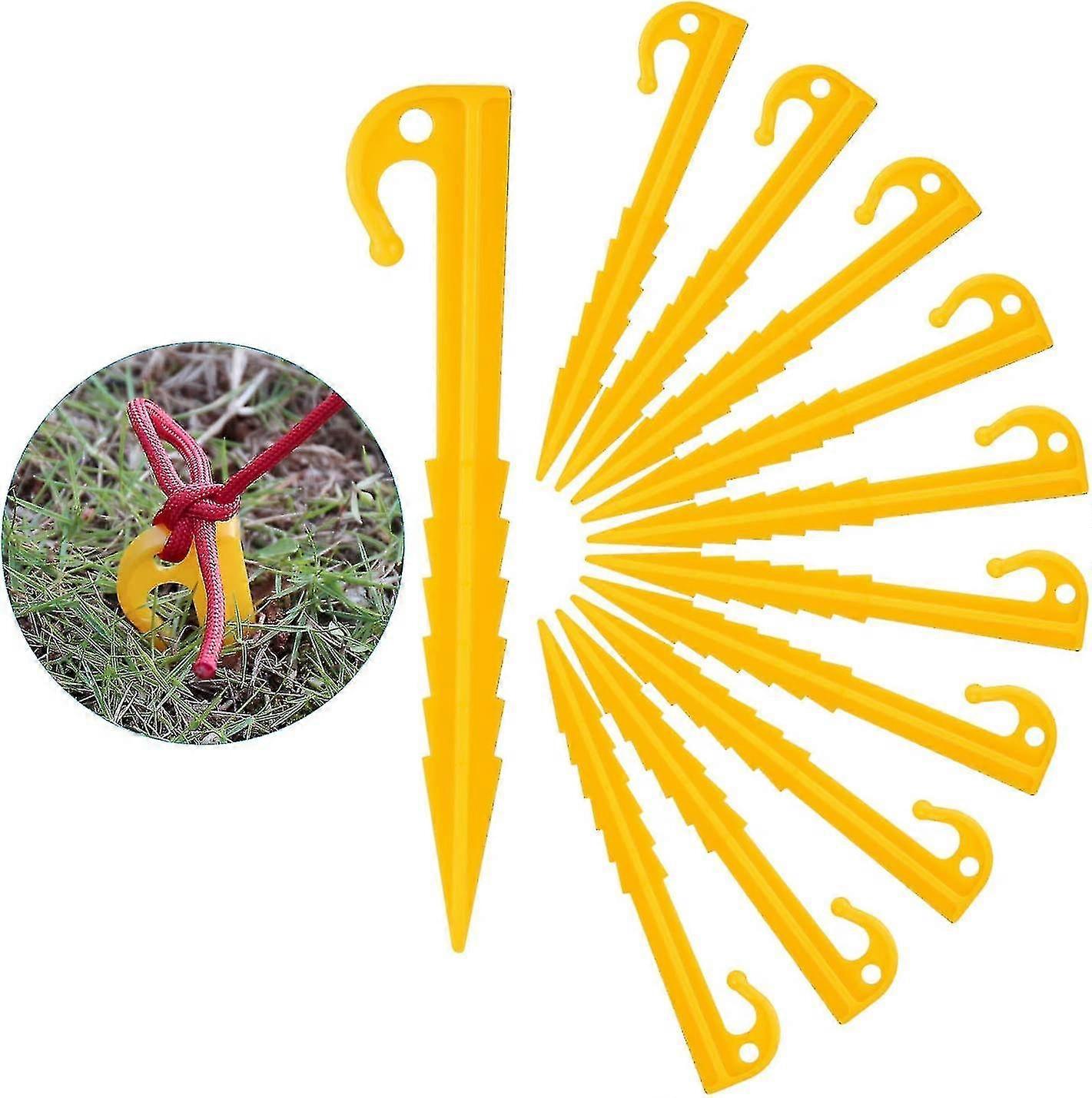 30 Pcs Plastic Tent Pegs, Spiral Tent Pegs, Sardine Garden Tent Ground, Sturdy And Durable, For Camping Accessories, Camping Awnings, Caravan Canopies