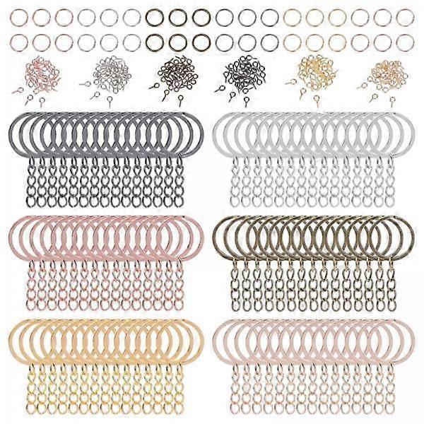 2x450Pcs Keyring Keychain Key Chain Supplies Jump Rings DIY Connector Split