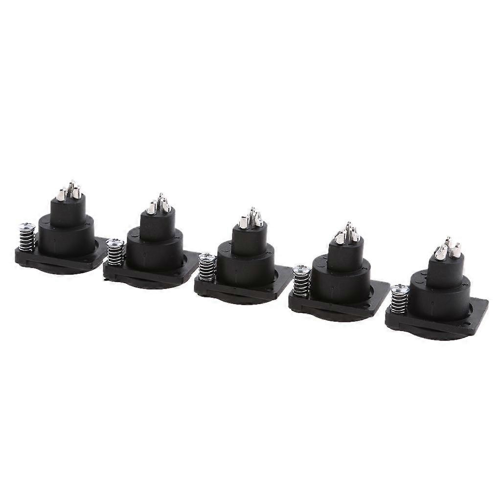 5pcs 3 Pin XLR Female Socket Panel Mount Chassis Connector Adapter