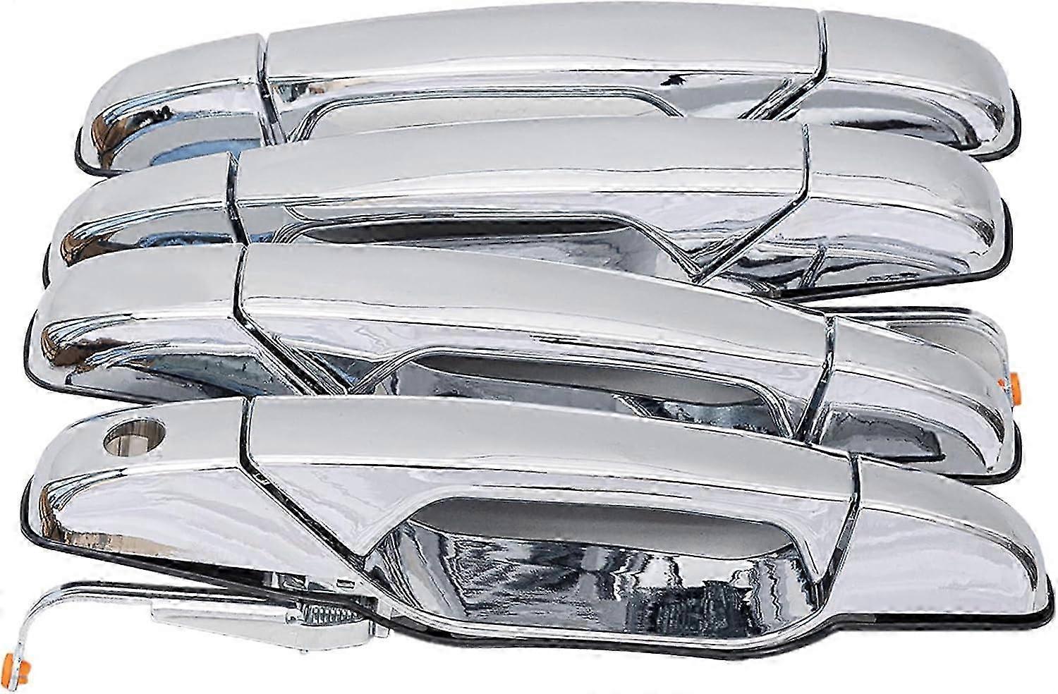 4 Pcs Car Exterior Door Handle Front Rear for Cadillac Escalade for Chevrolet Silverado for GMC Sierra