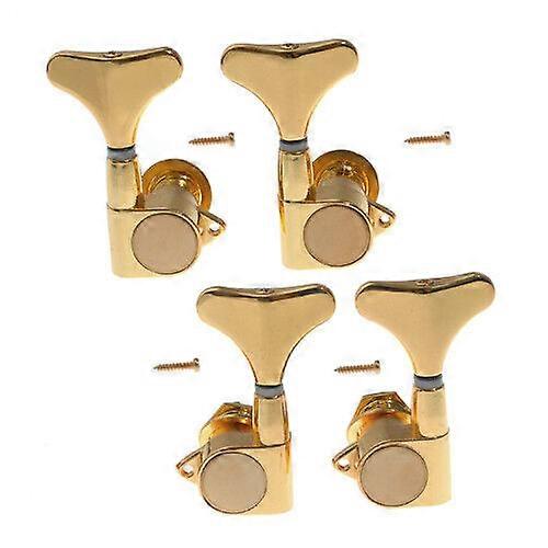 Bass Guitar Tuning Pegs Keys Tuners Machine Heads Set 2L2R Gold