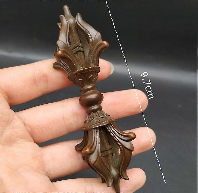 Retro Vajra Pestle Faucet Art Sculpture Religious Instrument Feng Shui Ornament Buddhist Copper Subduing Demon Pestle Ornament
