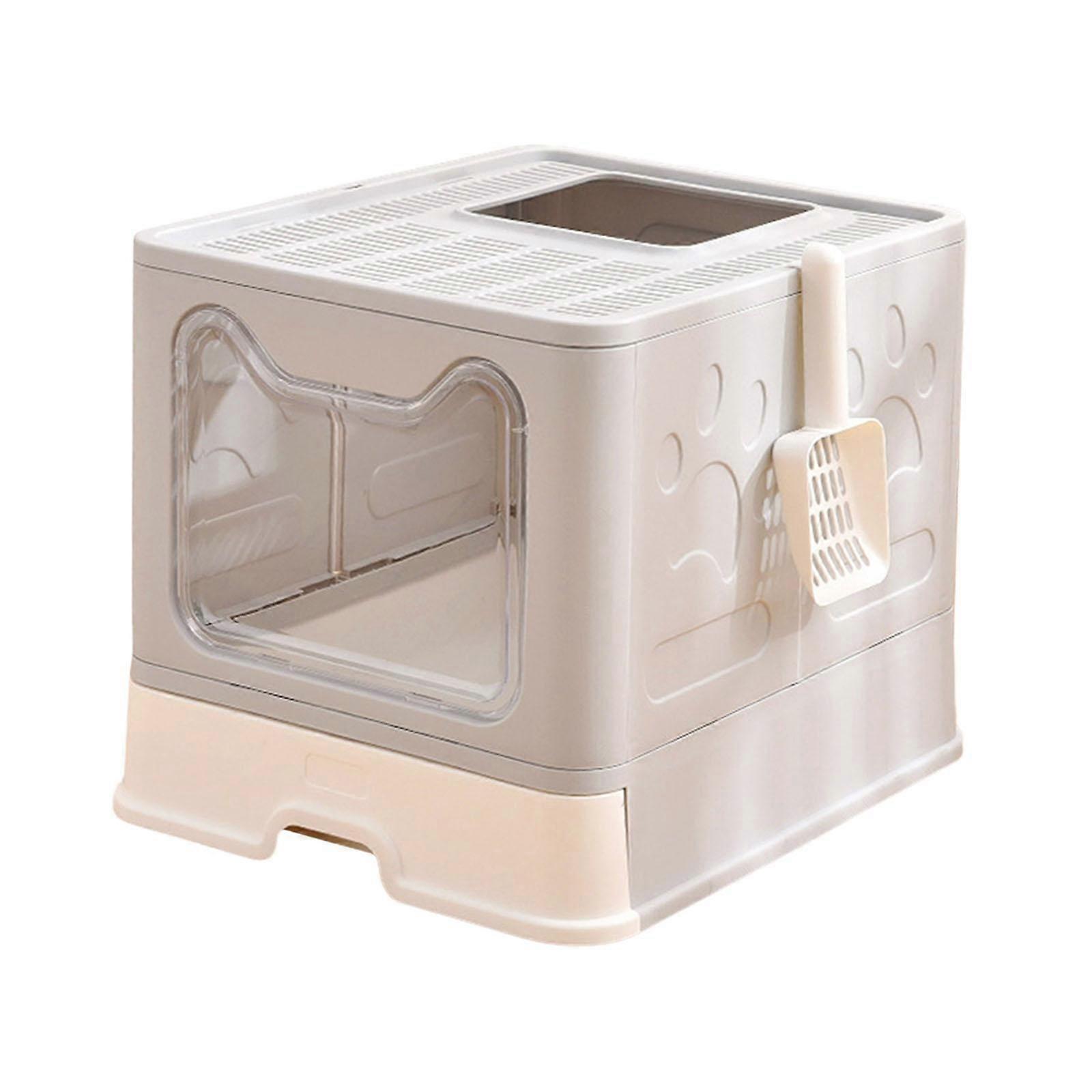 Hooded Cat Litter Case Anti Splashing with Front Door Hooded Pet Litter Tray