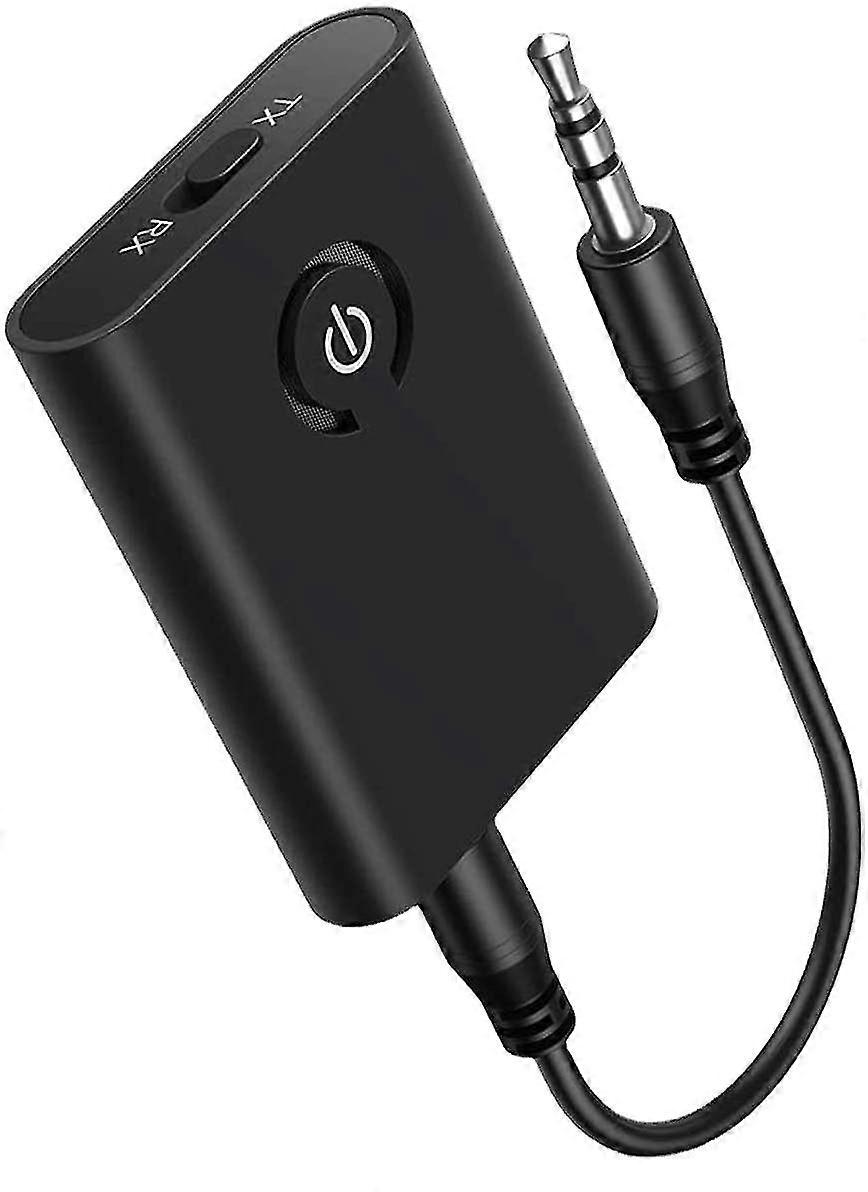 Bluetooth 5.0 Transmitter/receiver, 2-in-1 Wireless 3.5mm Audio Adapter (aptx Low Latency, 2 Devices Simultaneously