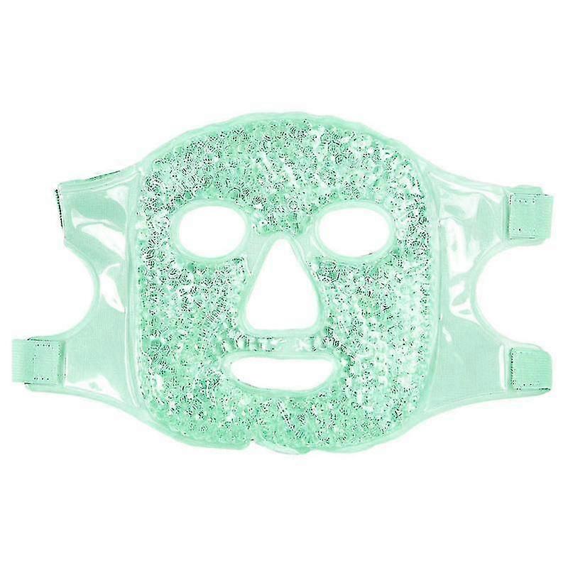 Face Eye Mask Ice Pack For Reducing Puffiness, Puffy Dark Circles, Migraine,hot/cold Pack With Soft Plush Backing (green