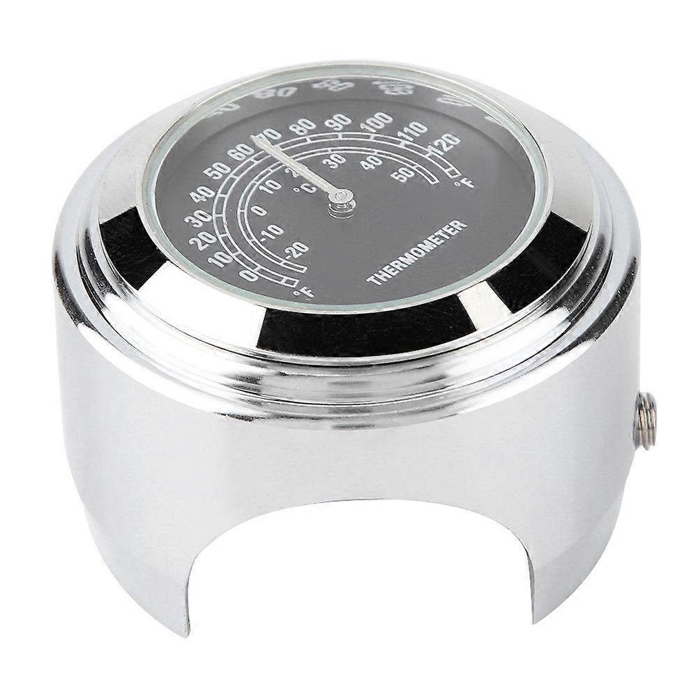 Motorcycle Handlebar Mount Thermometer Gauge 22-25mm Temperature Dial Meter