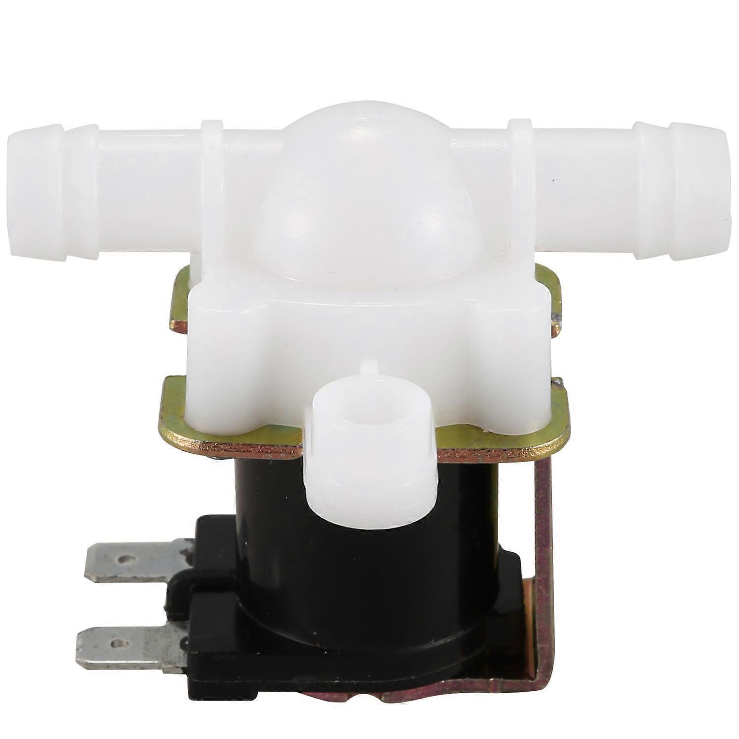 3/8inch 12VDC Hose Barb Electric Solenoid Valve Plastic Body 12-volt DC for Automatic Faucets Drinking Fountains-no Pressure,white & black