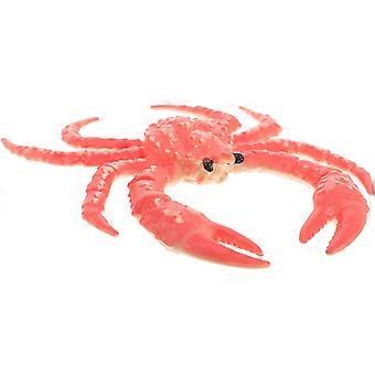 Crabe réaliste artificiel Apprentissage éducatif Vie océanique Crabe en plastique Fruits de mer Crabe rouge Décor Modèle d’animal de mer pour aquarium Fish Tank Decor
