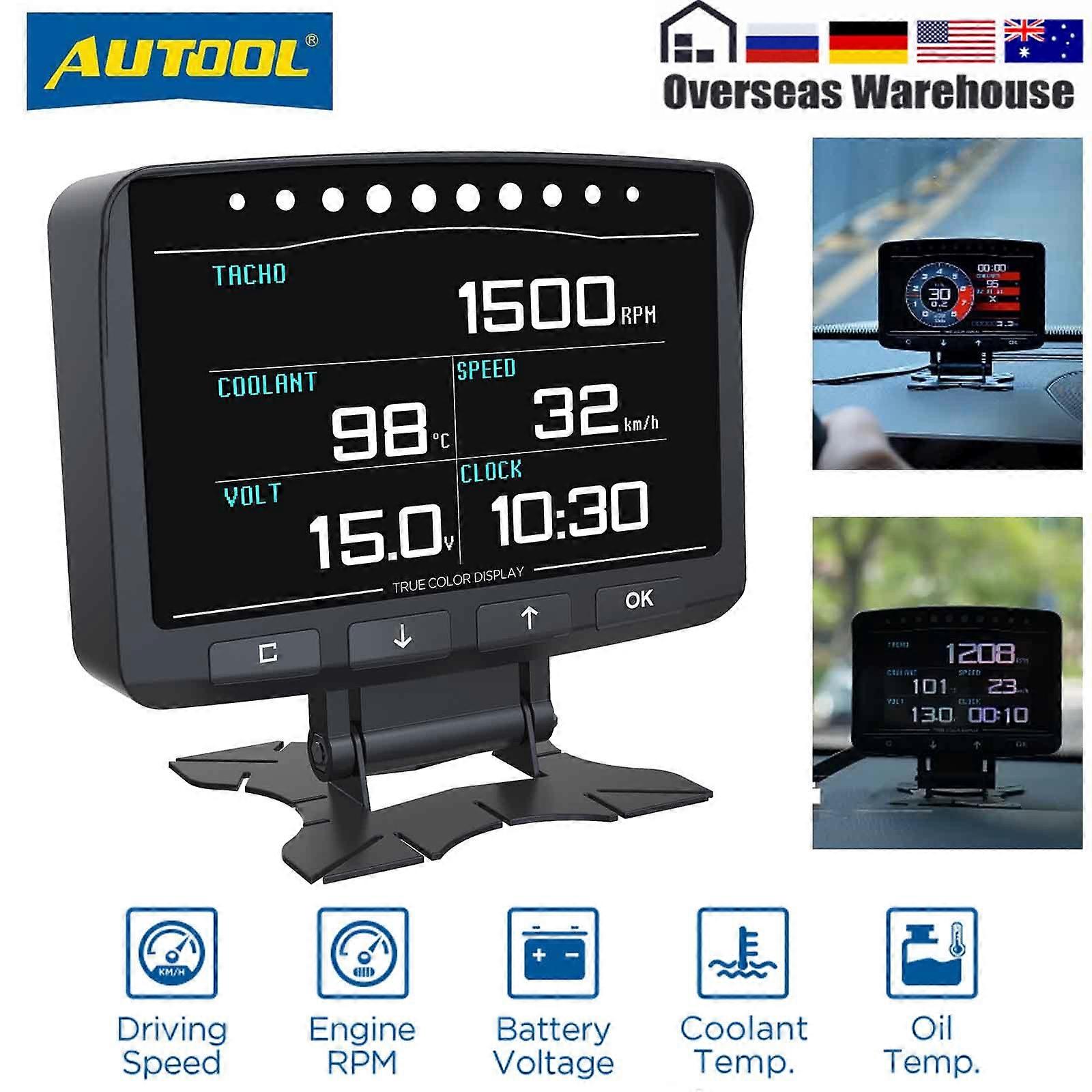 X50 PRO Digital On-board Computer Car OBD2 HUD Head Up Display Speed Meter OBD Electronic Monitor Fault Diagnosis Gauge
