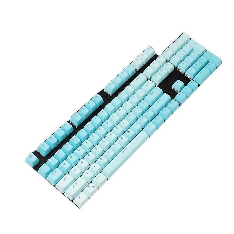PBT Rainbow Keycaps Double Shot 104 Dyed PBT Shine Through Keyset OEM Profile