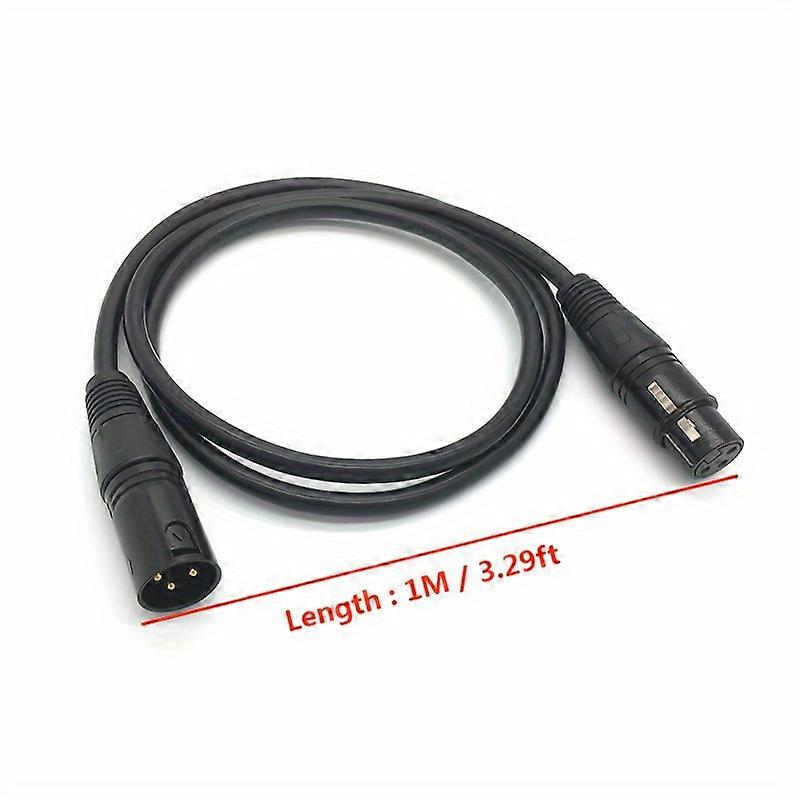 3 Meters Length 3 Pin DMX Signal Line Connection 1M DMX512 LED Par Cables 2M Metal DMX Cable 9.85ft XLR For Stage Light Audio Moving Head Lights Eid A