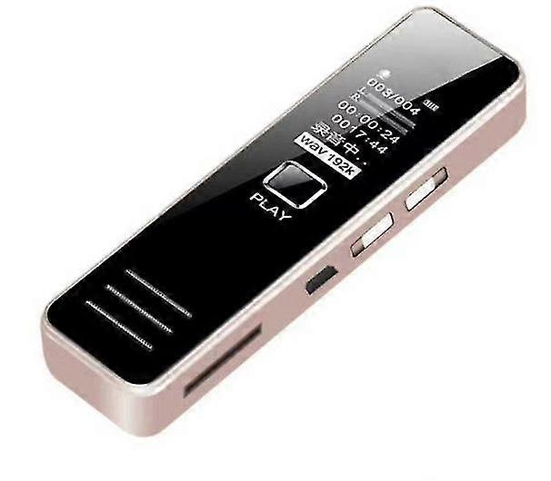 Professional digital recorder, USB rechargeable recorder with MP3 player-32GB(Rose gold)