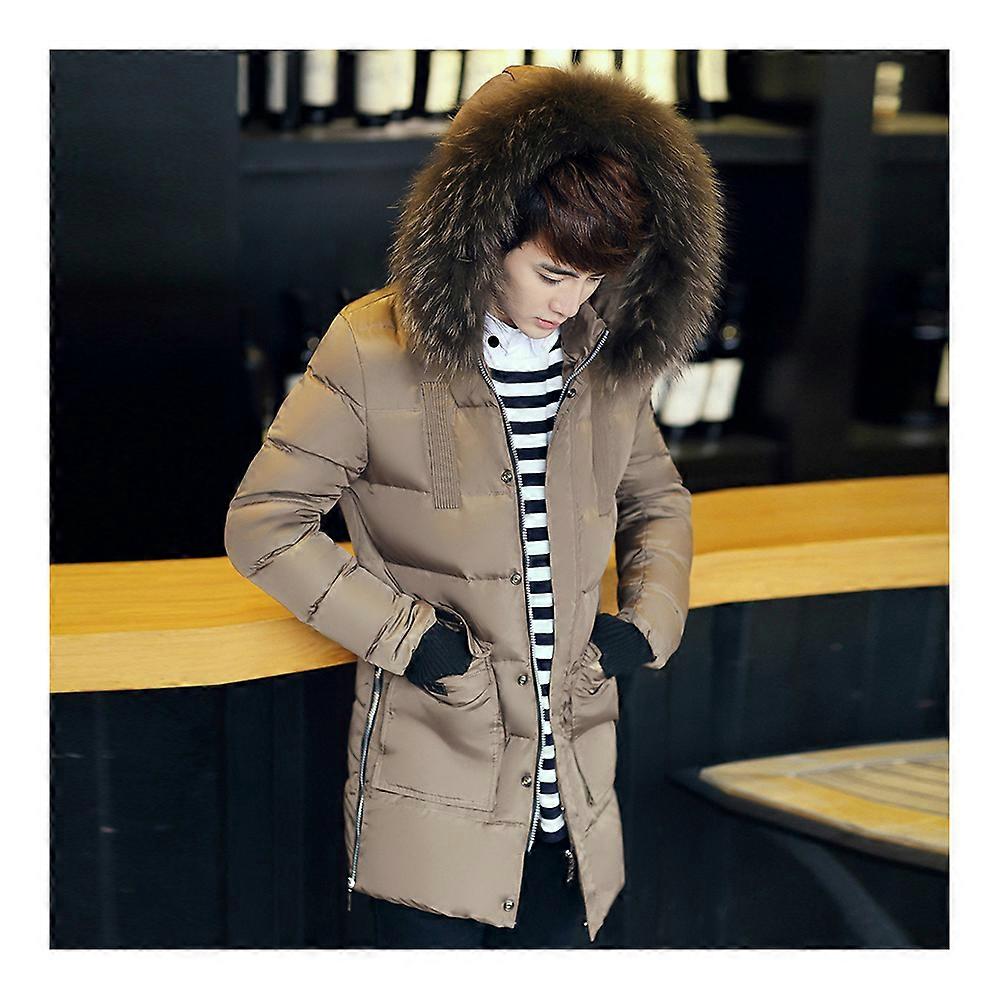 Man Down Mantel Dicker langer Pelzkragen