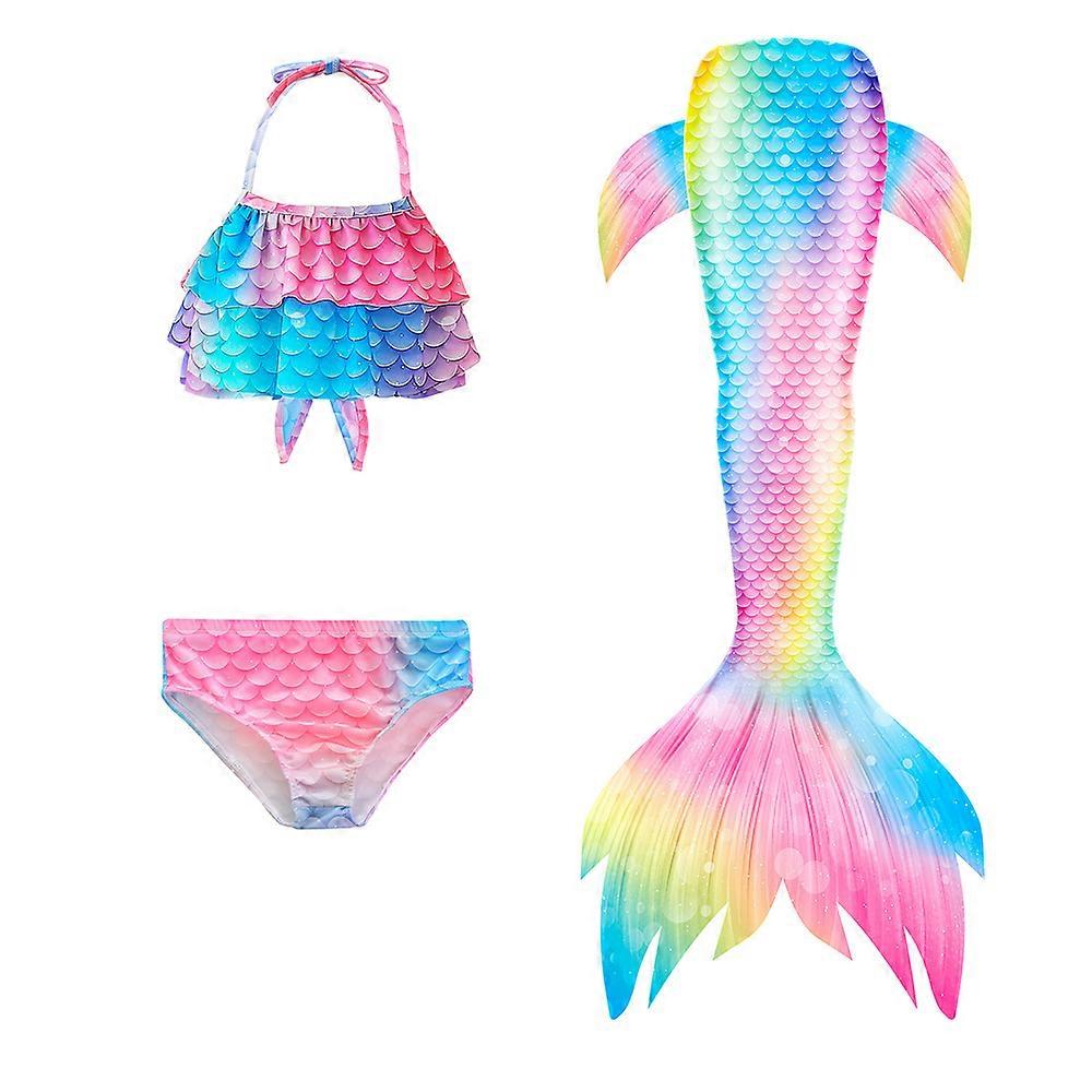 3 Pcs Filles Sirène Queue Maillot De Bain Mode Bikini Maillots De Bain