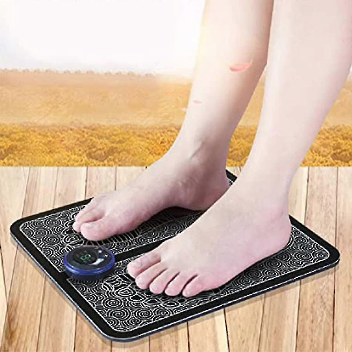 EMS مدلك القدم الكهربائي - مدلك القدم ريفلكسولوجي - مدلك دائرة القدم - مدلك دائرة القدم 6 أوضاع 9 شدة - قدم قابلة للطي تلقائيا