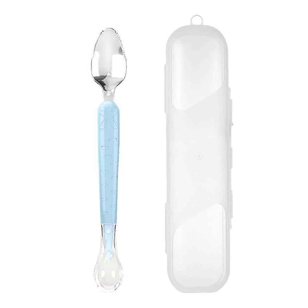 Double Head Baby Silicone Food Spoon,portable scraping
