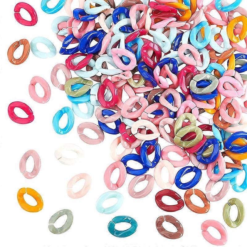 Sturdy Acrylic Linking Rings Highlight Color Chain Buckle DIY Jewelry Chain