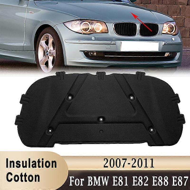 Front engine hood insulation cotton, thermal soundproofed polymers cover, suitable for BMW E81, E82, E88, E87, 120i, Ogenei 130i, 135i, 2007-2011