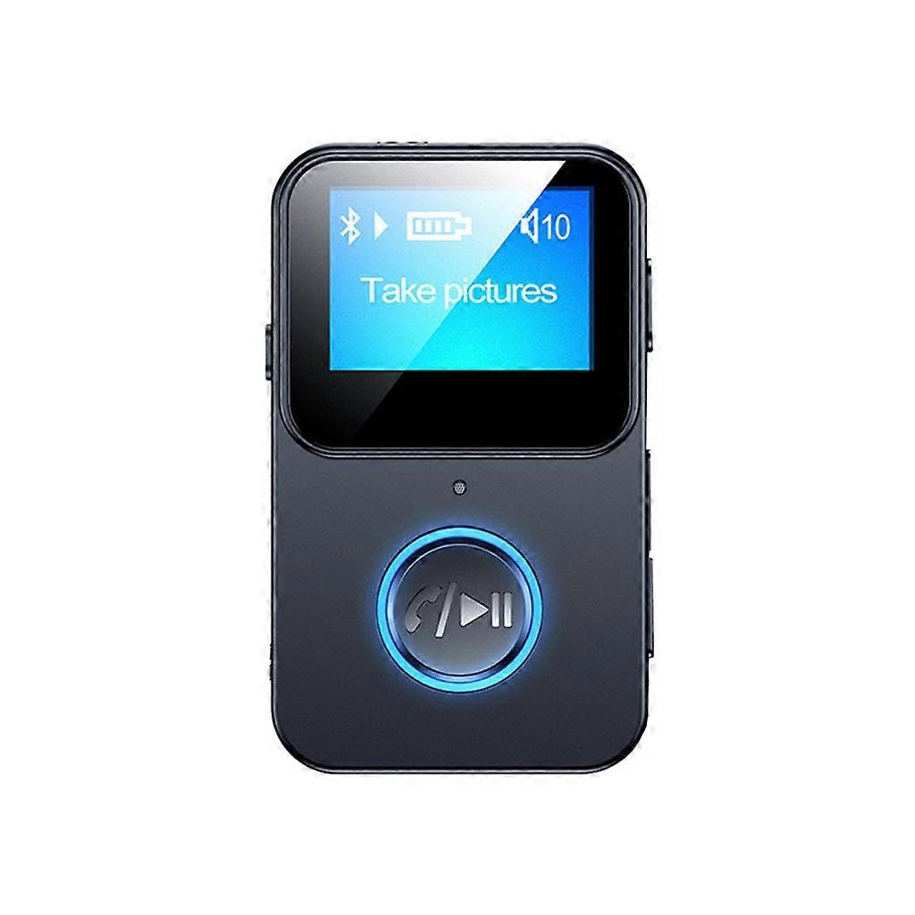 Bluetooth-compatible FM Transmitter Audio Adapter Receiver Wireless Voltmeter