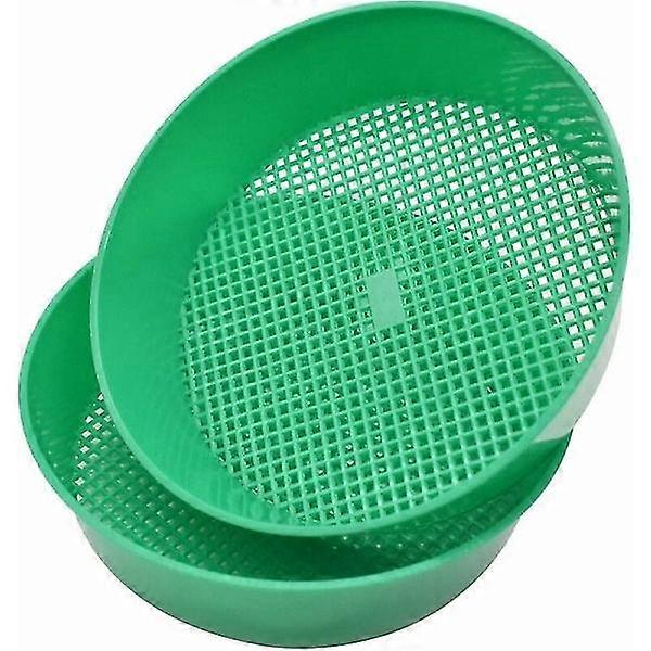 Sand sieve Round Plastic Garden sieve Set of 2 compost strainers