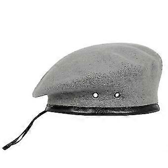 New Fashion Wolle Barett Militärmütze Outdoor Sport Warm halten Grau